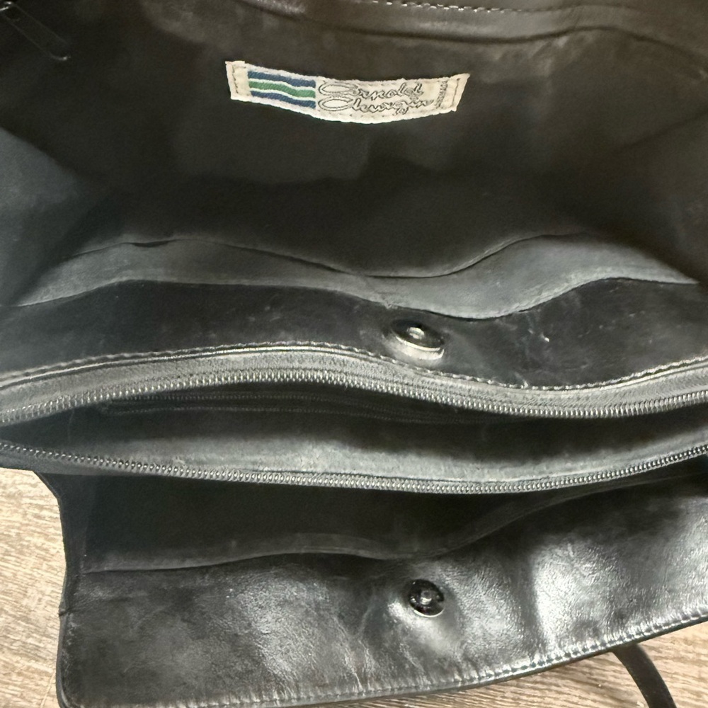 Arnold Churgin vintage three fold leather long tote EUC almost new! Very modern - Picture 8 of 15